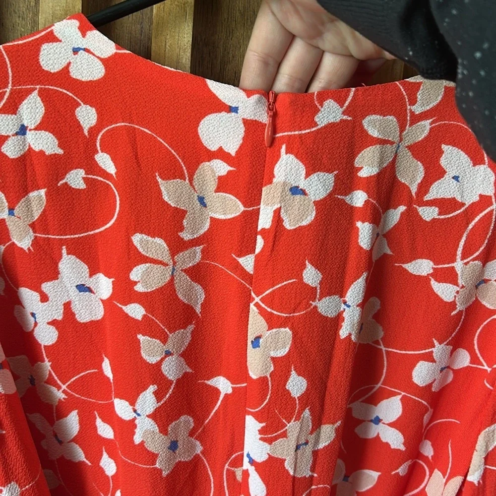 ELIZA J Floral Belted Ballon Sleeve Dress. Size 6